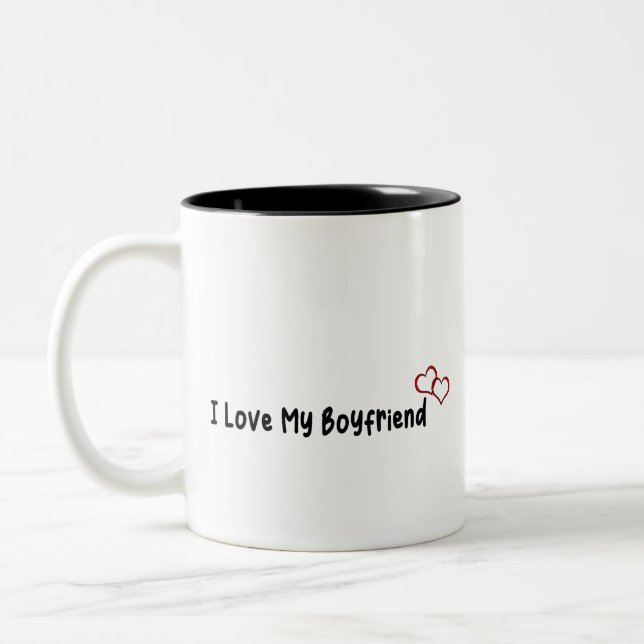 Kaffee-Cup: Liebe Mein Freund Zweifarbige Tasse (Links)
