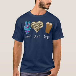 Kaffee Cup Liebe Peace Leopard Herz Iced Kaffee Lo T-Shirt