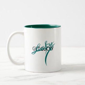 Kaffee-Cup: Lust auf Glück Zweifarbige Tasse