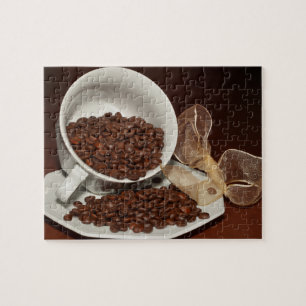 Kaffee-Cup mit Bohnen Puzzle
