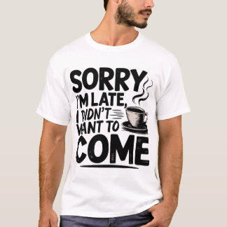 Kaffee-Cup mit Dampf-Funny Typografie-Design T-Shirt