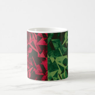 Kaffee-Cup mit rotem und grünem Muster Kaffeetasse