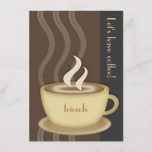 Kaffee-Cup Personalisierte mittlere Einladung