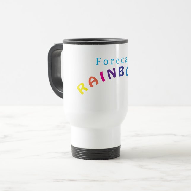 Kaffee-Cup Prognose Regenbows Reisebecher (Vorderseite Links)