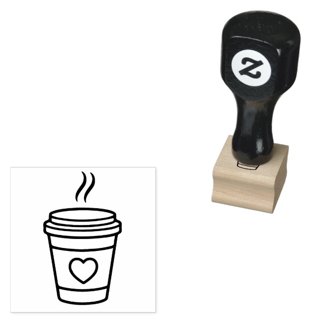 Kaffee-Cup-Silhouette Gummistempel (Stempel)