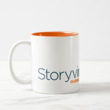 KAFFEE-CUP - Storyvine White/Orange-Tasse