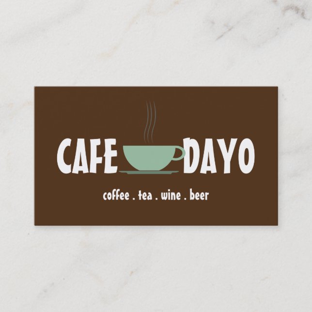 Kaffee Cup Tee Shop Bier Café Visitenkarte (Vorderseite)