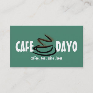 Kaffee Cup Tee Shop Bier Café Visitenkarte