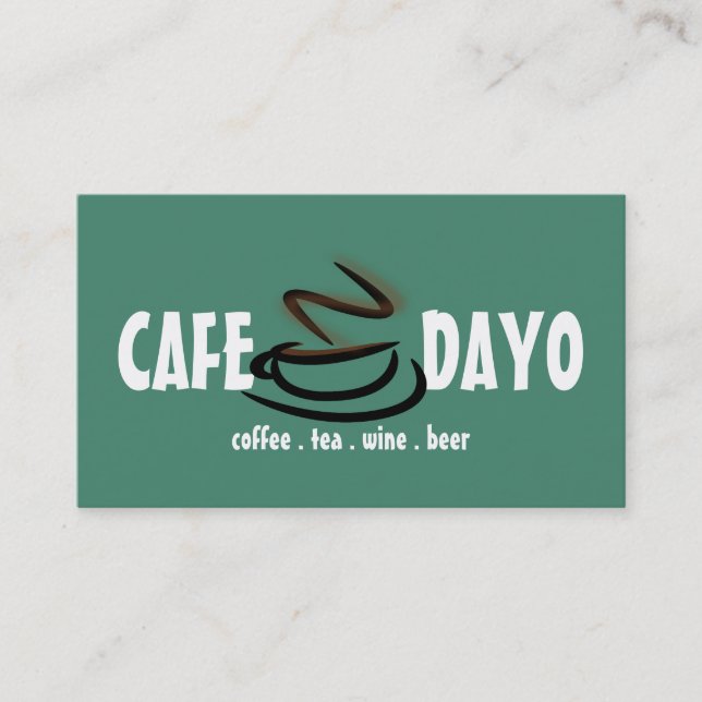 Kaffee Cup Tee Shop Bier Café Visitenkarte (Vorderseite)