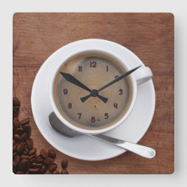 Kaffee-Cup - Uhr auf dem Platz