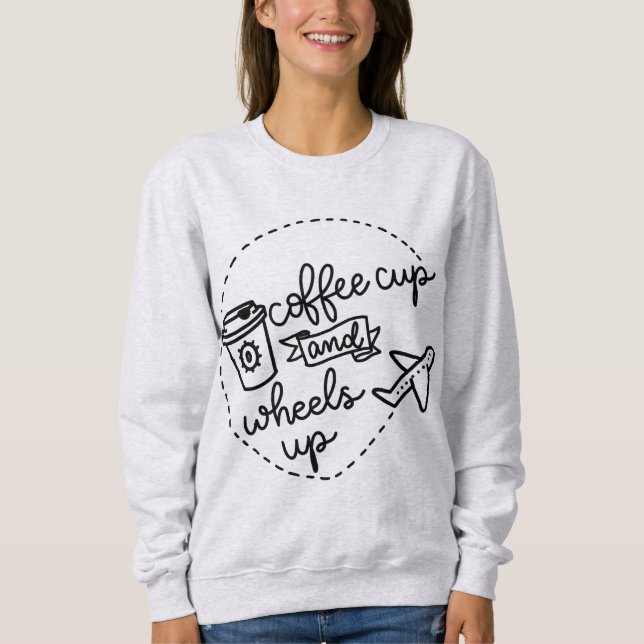 Kaffee-Cup und Rad Up Sweatshirt (Vorderseite)