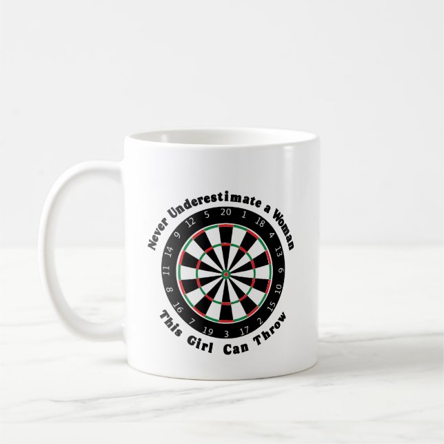 Kaffee-Cup: Unterschätzen Sie niemals eine Frau Kaffeetasse (Links)