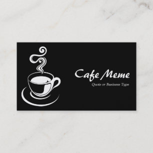 Kaffee Cup - Weiß und Schwarz (Gold) Visitenkarte