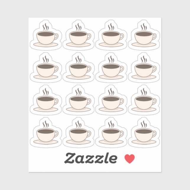 Kaffee Cups Kaffeepause Dekorative Bujo Planner Aufkleber (Blatt)