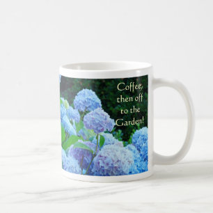 Kaffee dann zum Garten! Tasse Hydrangeas
