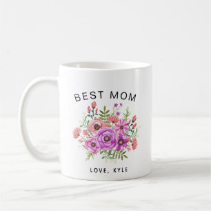 Kaffee der besten Mutter Blumenstrauß Kaffeetasse