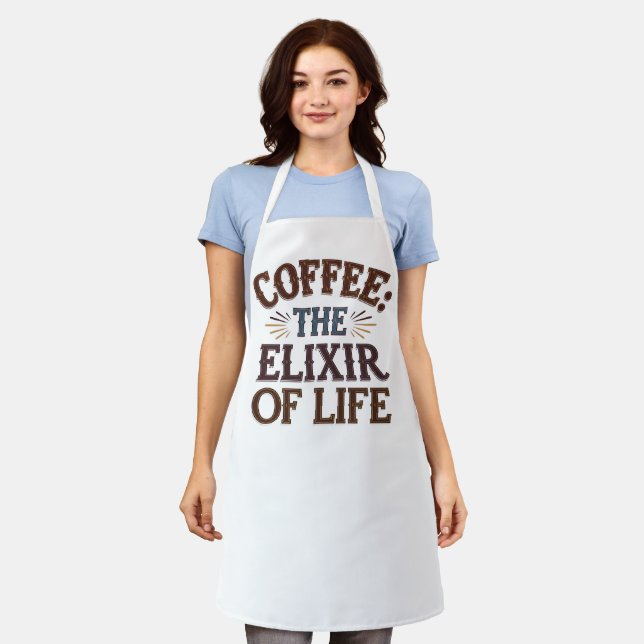 Kaffee: Der Elixier des Lebens Schürze (Getragen)