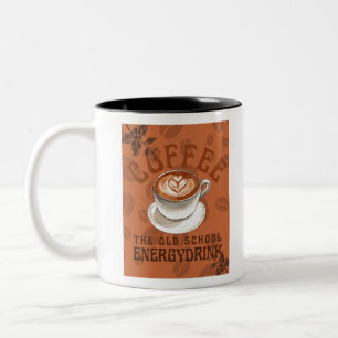 Kaffee Der Energy Drink der Alten Schule Zweifarbige Tasse