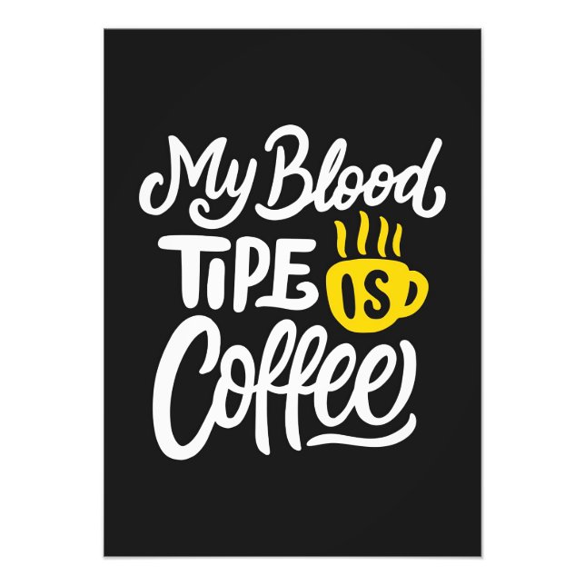 Kaffee, der mir über den Blutkreislauf kommt, ist  Fotodruck (Vorne)