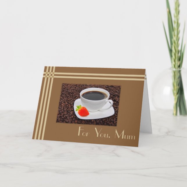 Kaffee der Mütter Tages Karte (Vorderseite)