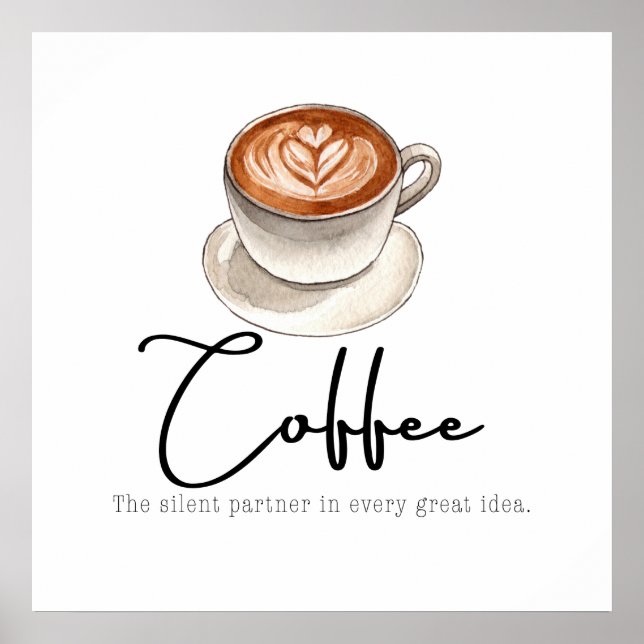 Kaffee: Der stille Partner Poster (Vorne)