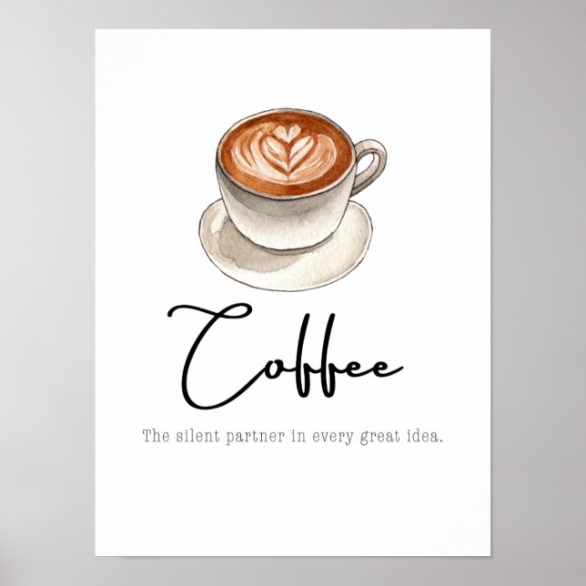 Kaffee: Der stille Partner Poster (Vorne)