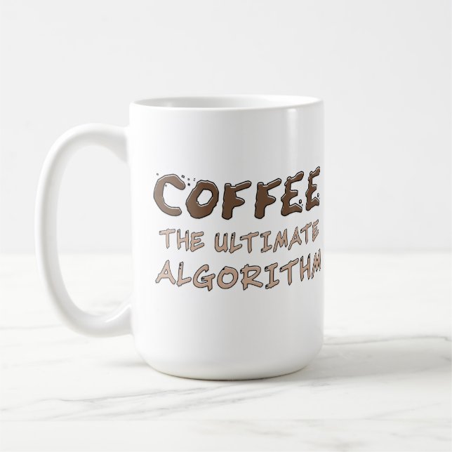 Kaffee Der ultimative Algorithmus Lustiger Program Kaffeetasse (Links)