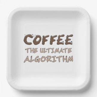 Kaffee Der ultimative Algorithmus Lustiger Program Pappteller