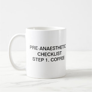 KAFFEE DES PRE-ANAESTHETIC CHECKLISTEN-SCHRITT-1 KAFFEETASSE