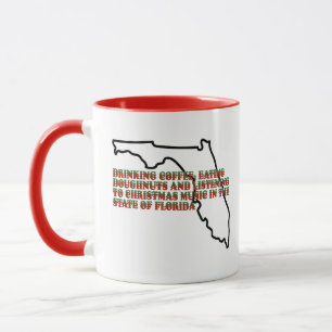 Kaffee, Donuts und Weihnachtsmusik in Florida  Tasse