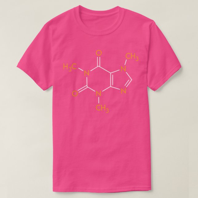 Kaffee Drink Coffein Struktur Kaffee Formel T-Shirt (Design vorne)