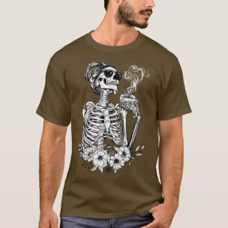 Kaffee Drink Skeleton Lazy DIY Halloween Costum T-Shirt