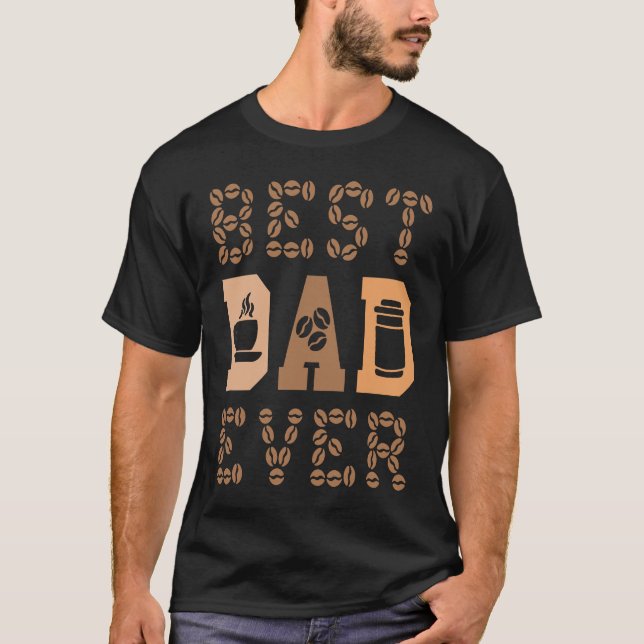 Kaffee Drinker Koffeine Vaterschaft Bester Vater j T-Shirt (Vorderseite)
