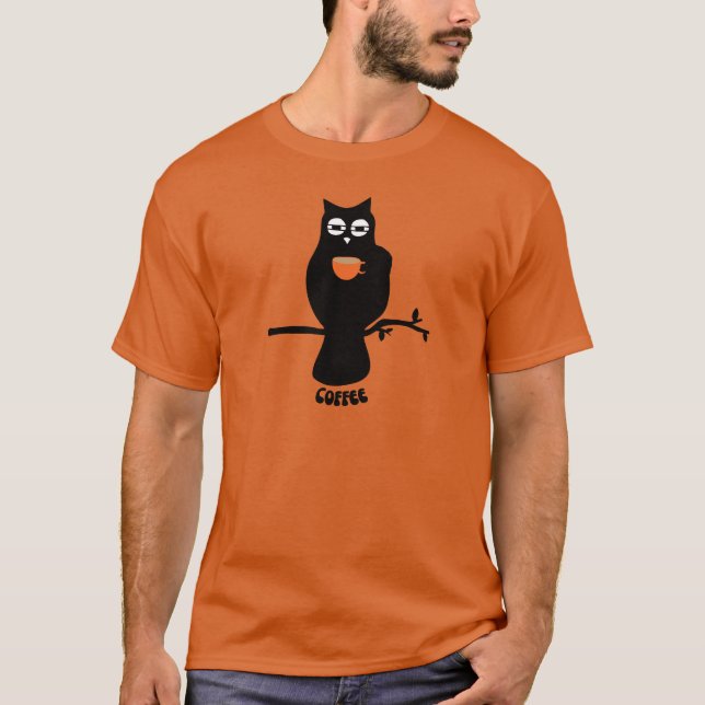 Kaffee Droopy Mit Augen Schüssel T-Shirt (Vorderseite)