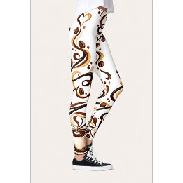 Kaffee-Druck-Leggings für Kaffeeliebhaber Leggings