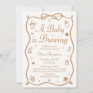 Kaffee Ein Baby Braut Baby Shower Einladung