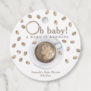 Kaffee Ein Baby braut Babydusche Geschenkanhänger