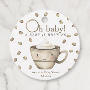 Kaffee Ein Baby braut Babydusche Geschenkanhänger