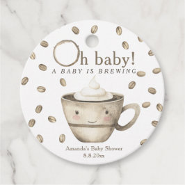 Kaffee Ein Baby braut Babydusche Geschenkanhänger