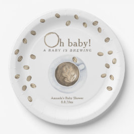 Kaffee Ein Baby braut Babydusche Pappteller