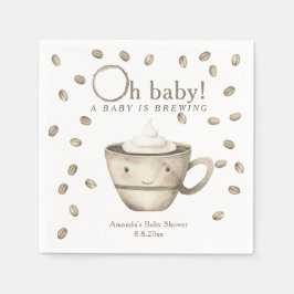 Kaffee Ein Baby braut Babydusche Serviette