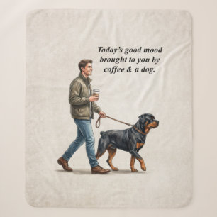 Kaffee & ein Rottweiler Kuscheltag Sherpadecke