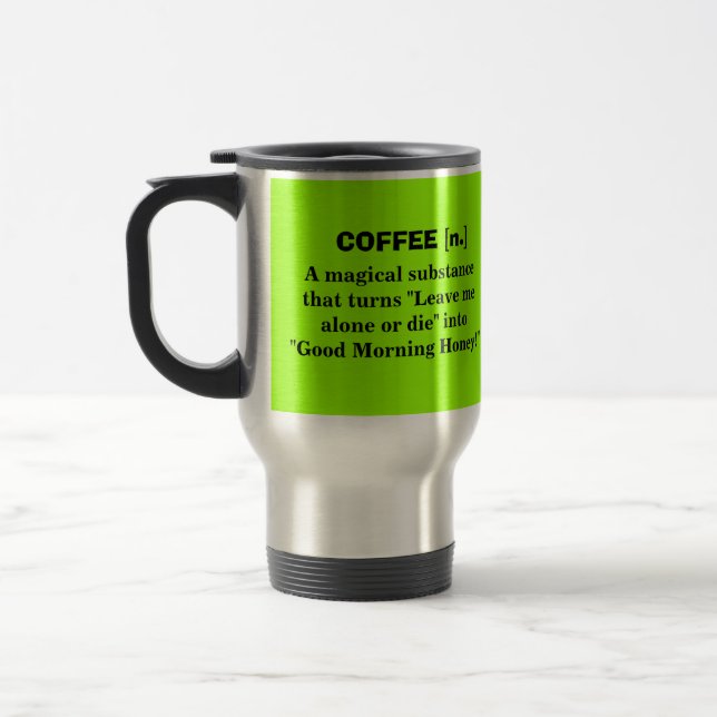Kaffee - eine magische Substanz Reisebecher (Links)