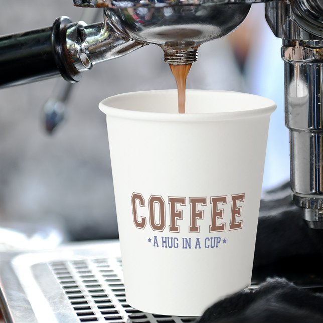 Kaffee: Eine Umarmung in einem Cup-Portrait Papier Pappbecher (Von Creator hochgeladen)