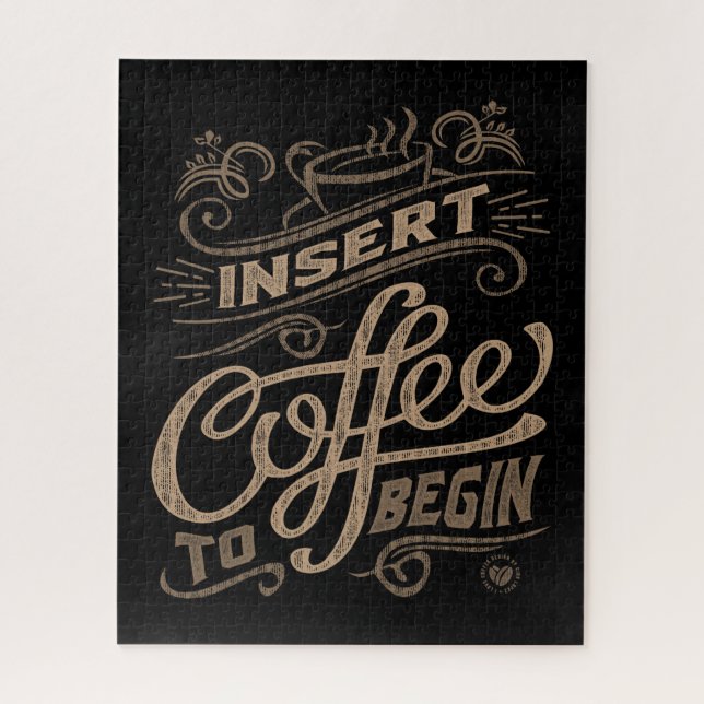 Kaffee einlegen, um zu beginnen puzzle (Vertikal)
