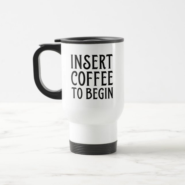 Kaffee einlegen, um zu beginnen reisebecher (Links)
