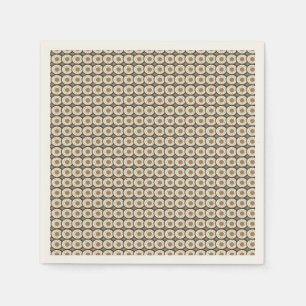 Kaffee-Eis-Donuts Brauner Papier-Teller Serviette