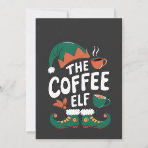 Kaffee-Elf Weihnachten Lustig Koffein Weihnachten  Einladung
