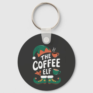 Kaffee-Elf Weihnachten Lustig Koffein Weihnachten  Schlüsselanhänger