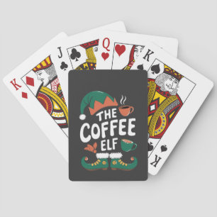 Kaffee-Elf Weihnachten Lustig Koffein Weihnachten  Spielkarten